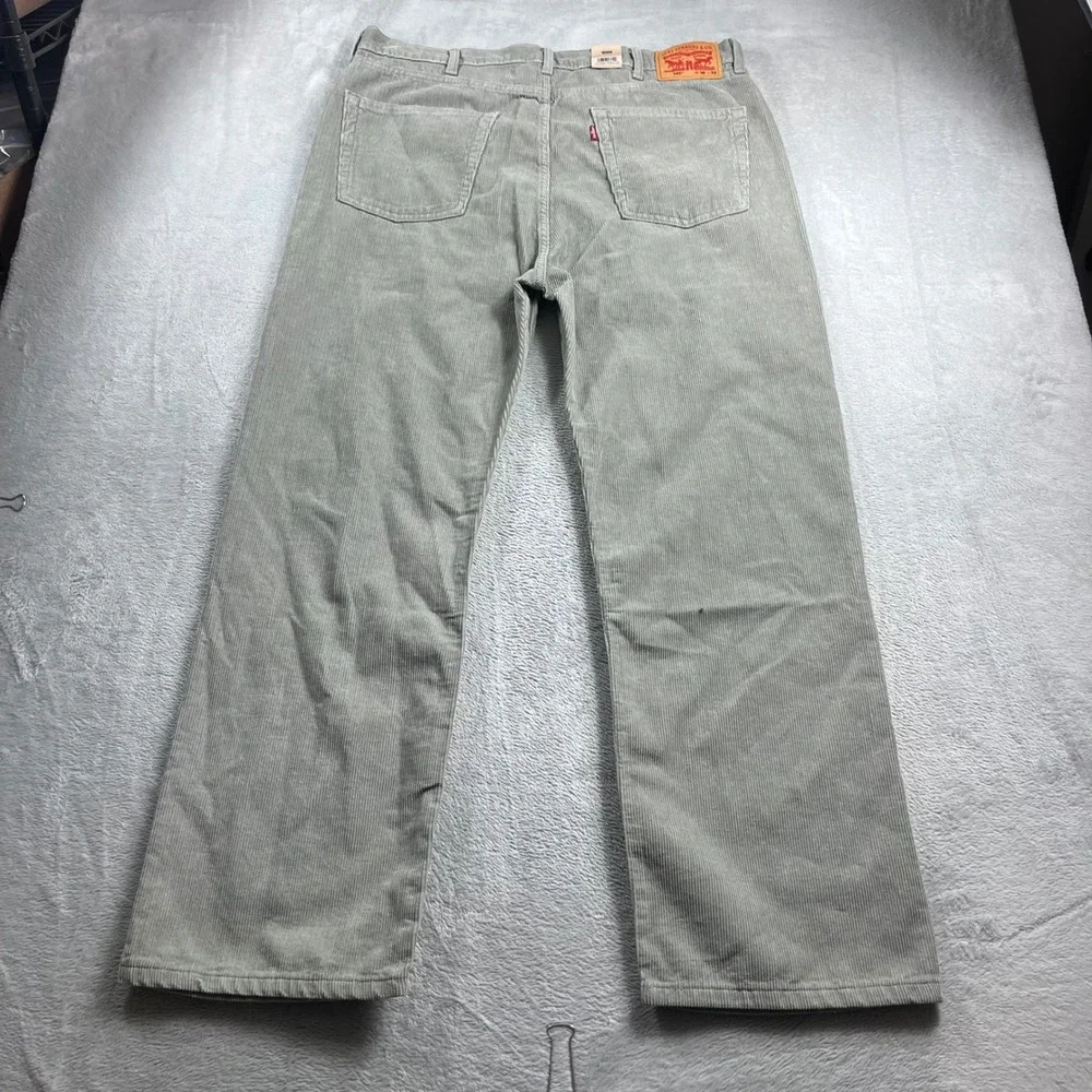 Levis 565 Loose Straight Corduroy‎ Pants Mens 38x32 Gray A72210057 NEW